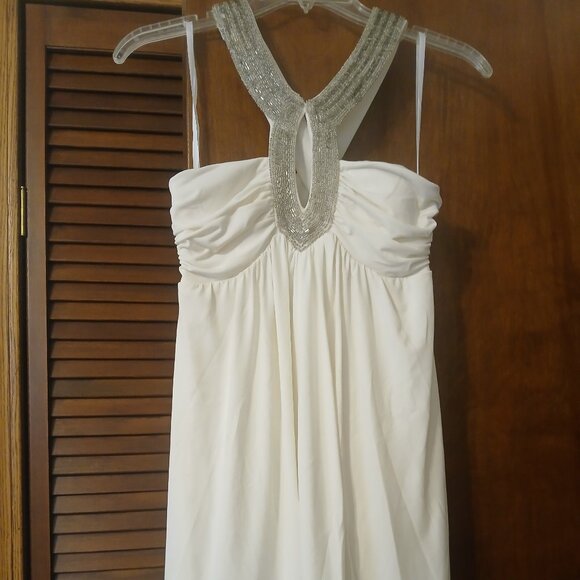 City Triangles size S short dress ivory with trim - Picture 1 of 3